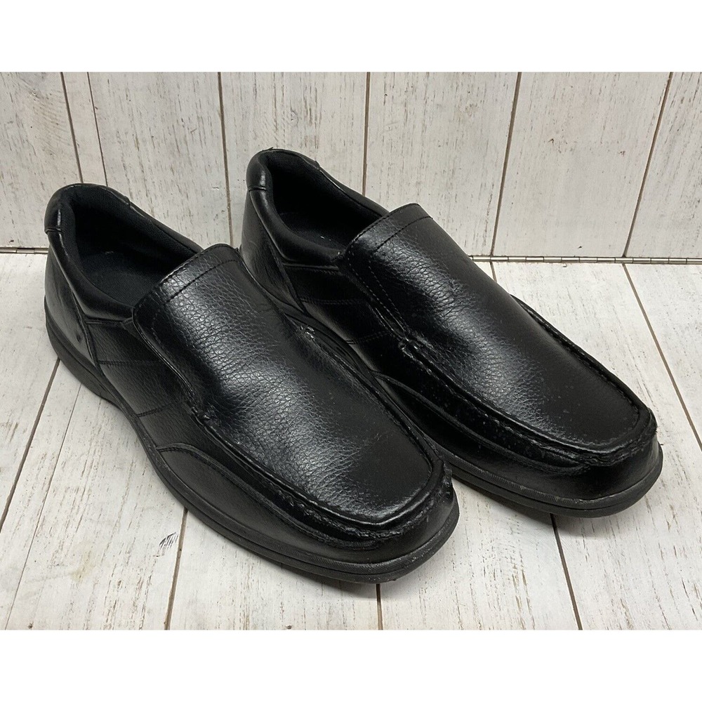 SOFT STAGGS Mens Black Leather‎ Loafers Size 10.5D